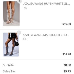 AKIRA Azalea Wang White Lace Up Boots